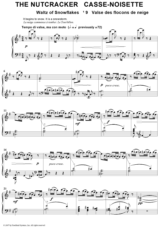 The Nutcracker. Scene No. 9. Waltz of Snowflakes