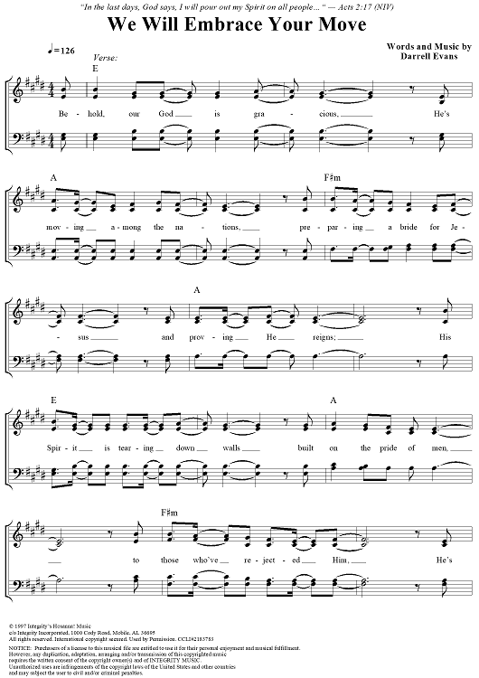 We Will Embrace Your Move