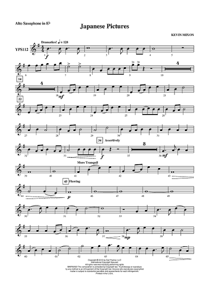 Japanese Pictures - Alto Sax