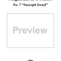 Magnificat in G Minor: No. 7, Suscepit Israel