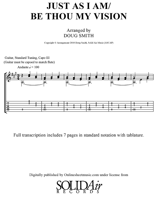 Just As I Am / BeThou My Vision (With Embedded Audio)