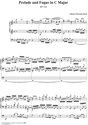 Prelude and Fugue in C Major, BWV545
