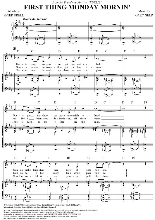 First Thing Monday Mornin'