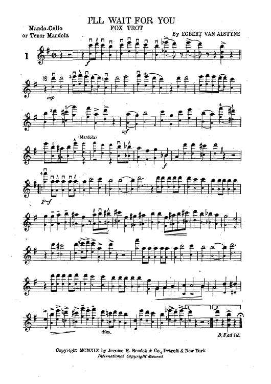 Mandolin & Guitar Collection No. 20A - Mandola/Cello