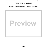 Sonata No. 1 in G Major, Movement 3 - Piano Score