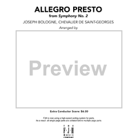 Allegro Presto from Symphony No. 2 - Score