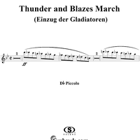 Thunder and Blazes March (Entry of the Gladiators) - C Piccolo