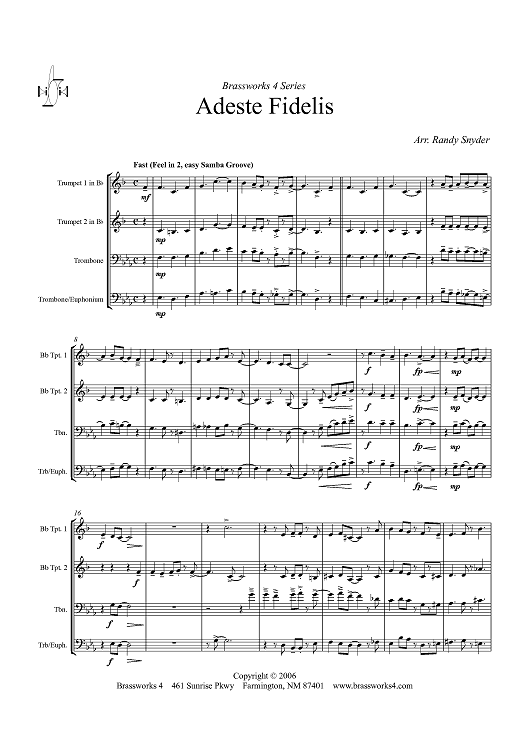 Adeste Fidelis - Score