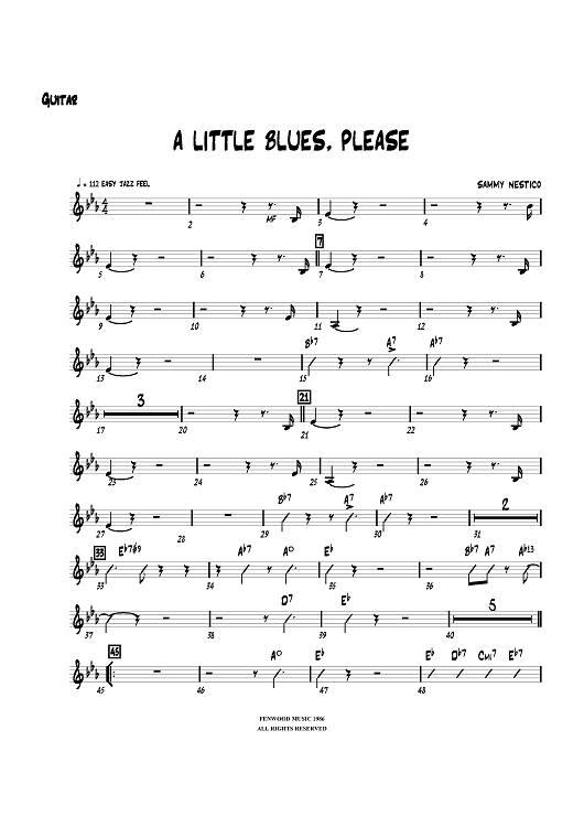 A Little Blues, Please - Guitar