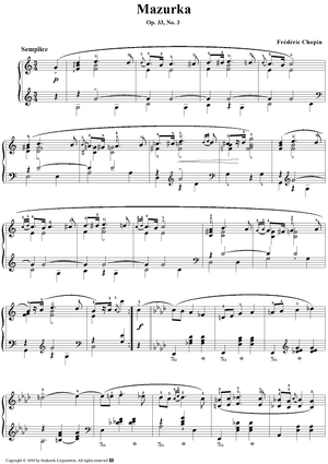Mazurka No. 24 in C Major, Op. 33, No. 3