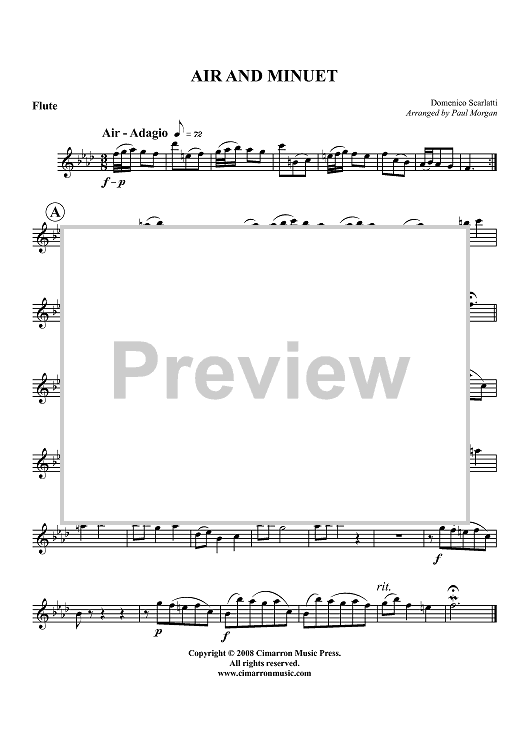 Air & Minuet - Flute
