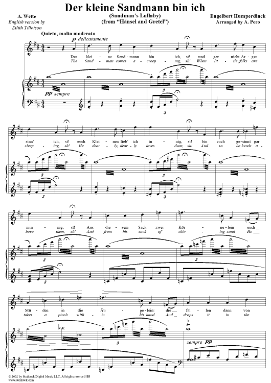 Der Kleine Sandmann Bin Ich - from "Hänsel und Gretel"