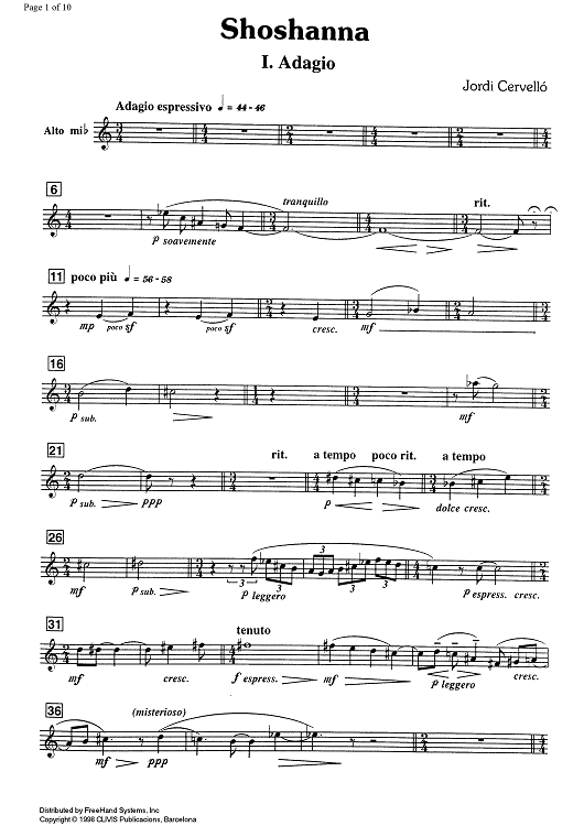 Shoshanna - E-flat Alto Saxophone