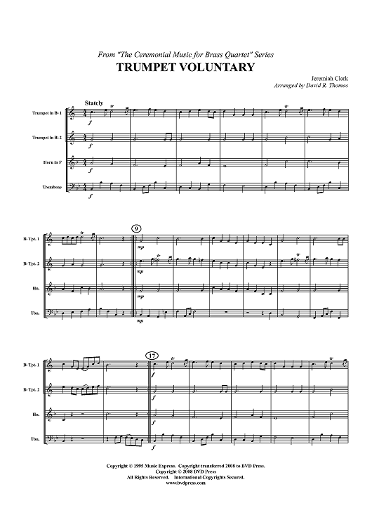 Trumpet Voluntary - Score