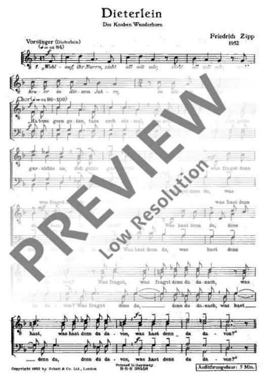 Dieterlein - Choral Score