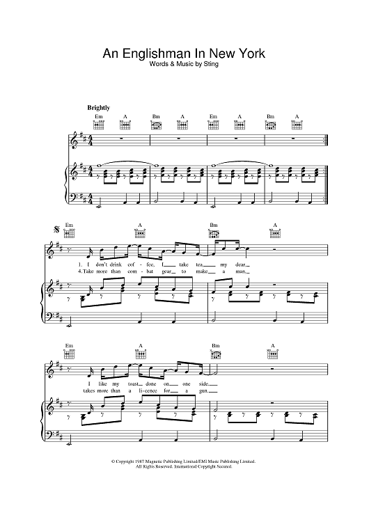 Englishman In New York