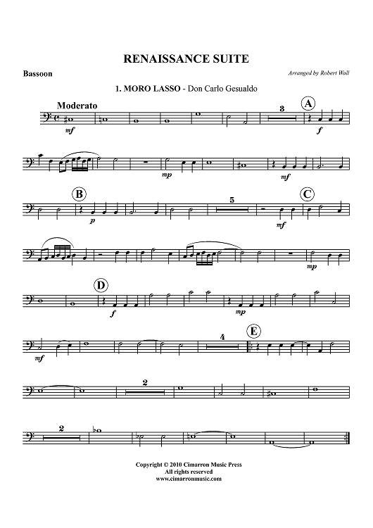 Renaissance Suite - Bassoon