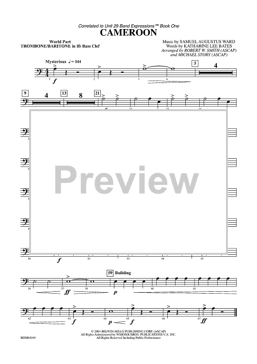 Cameroon - Trombone/Baritone in B-flat BC