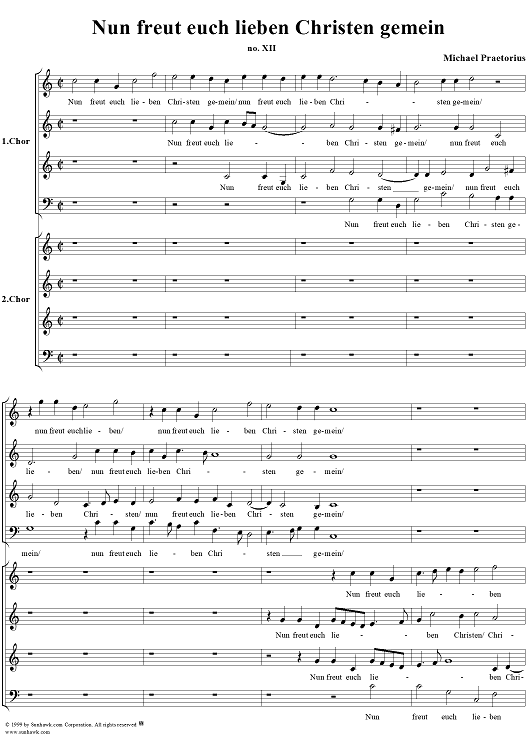 Nun freut euch lieben Christen gemein