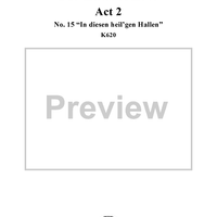 "In diesen heil'gen Hallen", No. 15 from  "Die Zauberflöte", Act 2 (K620) - Full Score