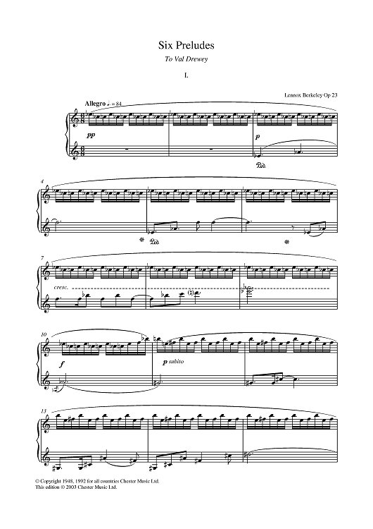 Prelude No. 1 (from Six Preludes)