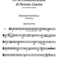Per la Commermorazione di Antonia Canova [set of parts] - Viola
