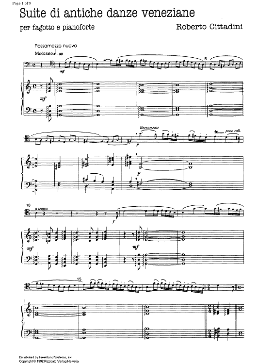 Suite di antiche danze veneziane - Score