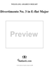 Divertimento No. 3 in E-Flat Major, K166 (K159d) - Score