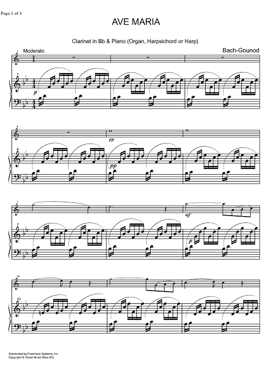 Ave Maria - Score