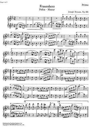 Frauenherz - Piano 1