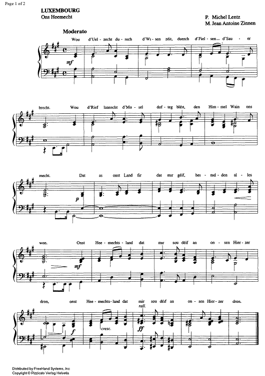 Luxembourg - Ons Heemecht