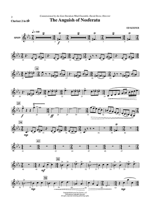 The Anguish of Nosferatu - Clarinet 2 in Bb