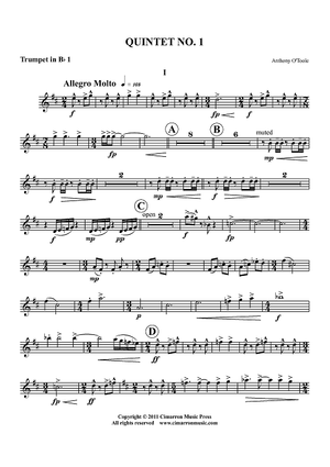 Quintet No. 1 - Trumpet 1 in Bb