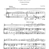 Hier aux Soir (Yesterday in the Evening) - Piano Accompaniment