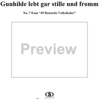 Gunhilde lebt gar stille und fromm - No. 7 from "49 Deutsche Volkslieder"  WoO 33