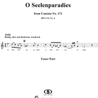 "O Seelenparadies", Aria, No. 4 from Cantata No. 172: "Erschallet, ihr Lieder" - Tenor