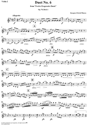 Duet No. 6 - Violin 2