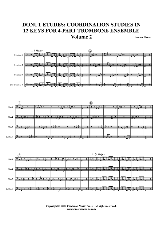 Donut Etudes: Coordination Studies, Volume 2 - Score