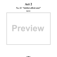 "Infelici affetti miei", No. 23 from "Ascanio in Alba", Act 2, K111 - Full Score