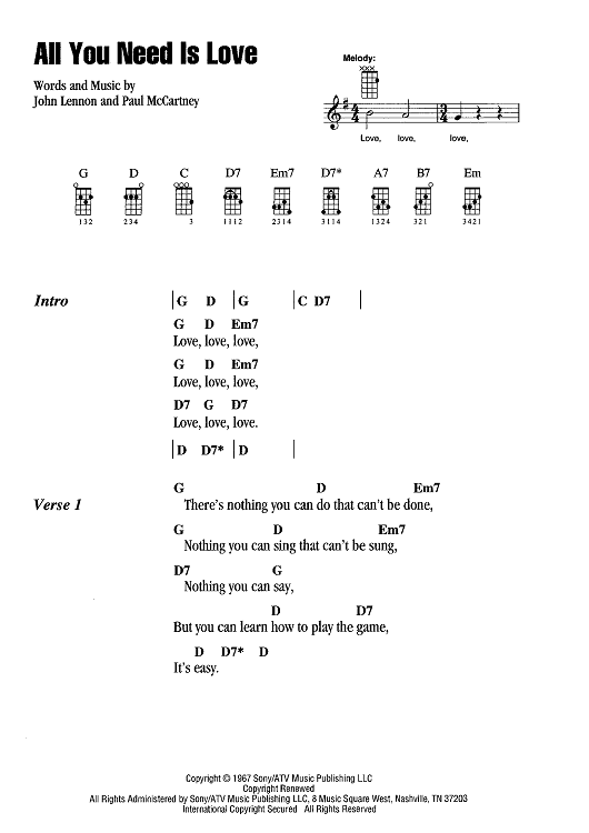 All You Need Is Love