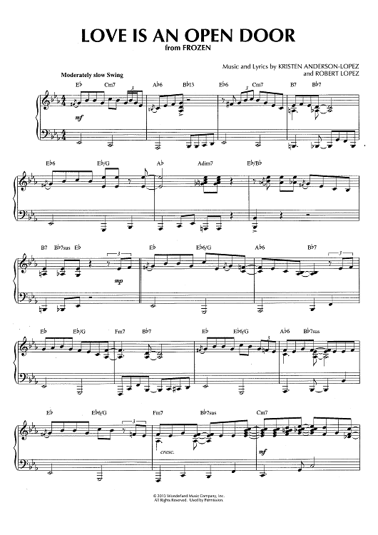 Love Is An Open Door - from Frozen
