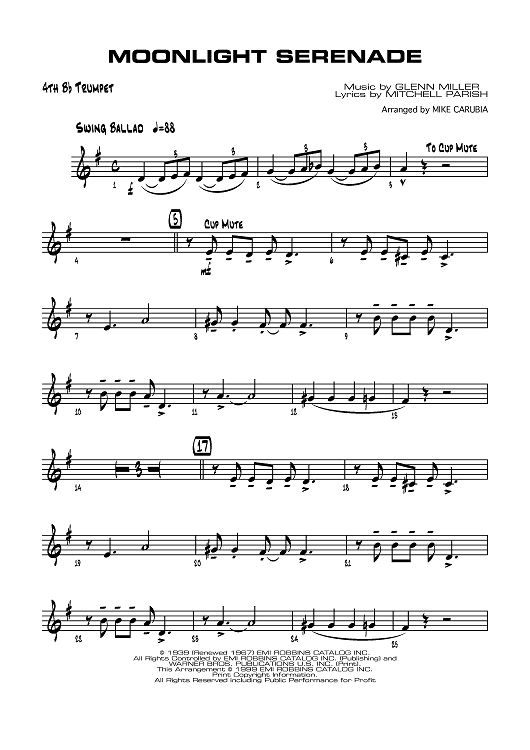 Moonlight Serenade - B-flat Trumpet 4