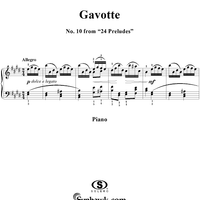 Gavotte in E Major, No. 10 from "Twenty Four Preludes"