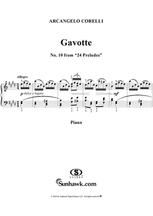 Gavotte in E Major, No. 10 from "Twenty Four Preludes"