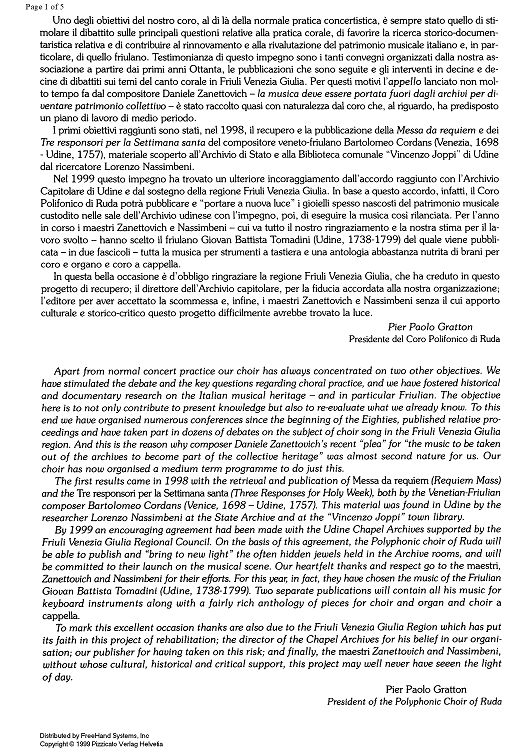 Sonata F Major - Preface