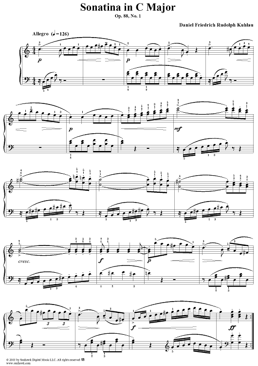 Sonatina in C Major, Op. 88, No. 1
