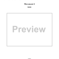 Piano Concerto No. 20 in D Minor, Movement 2 (K466) - Full Score