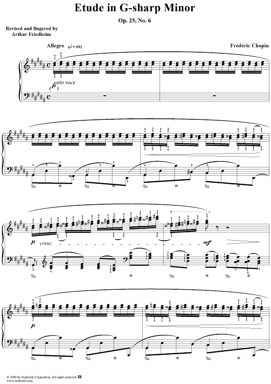 Etude Op. 25, No. 6 in G-sharp Minor