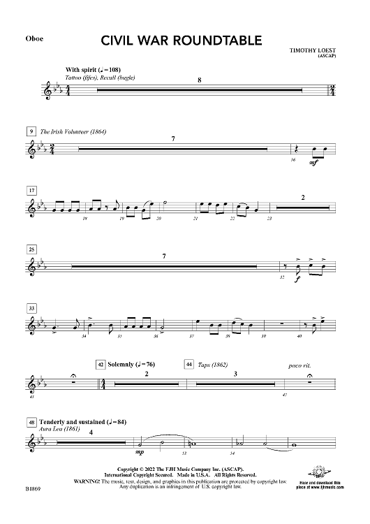 Civil War Roundtable - Oboe