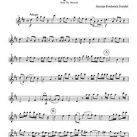 Hallelujah Chorus - from The Messiah - Part 1 Flute, Oboe or Violin